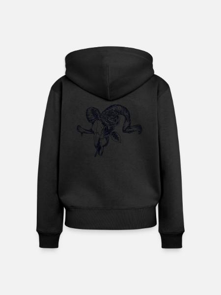Goat - Frauen Premium Bio Zip Hoodie - Schwarz