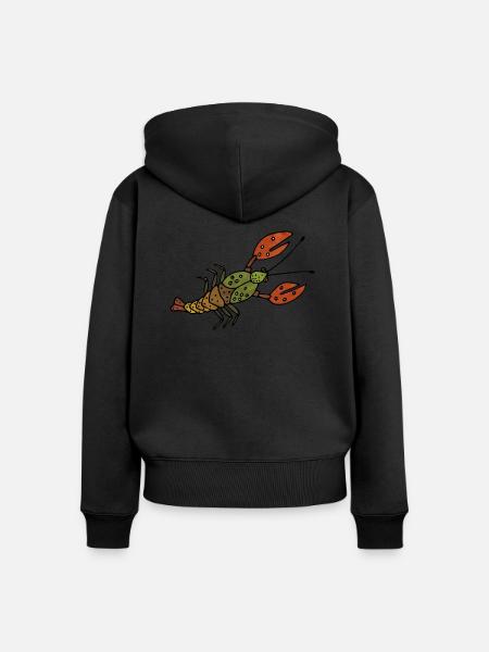 Krebs - Frauen Premium Bio Zip Hoodie - Schwarz