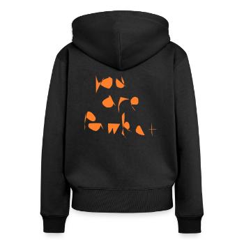 Vous êtes Pawfect - Chemise Dog Design - Sweat à capuche zippé Premium bio Femme - noir - Dos - Julia (174cm)