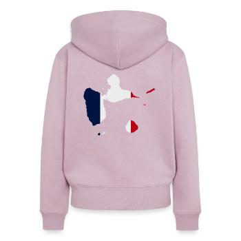 Stadtplan von Guadeloupe - Frauen Premium Bio Zip Hoodie - Altrosa - Hinten - Julia (174cm)