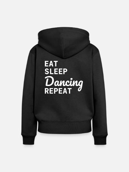 Dancing Dance Music - Frauen Premium Bio Zip Hoodie - Schwarz