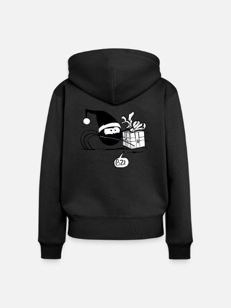 Beth die Spinne - Das Weihnachtsgeschenk - Frauen Premium Bio Zip Hoodie - Schwarz