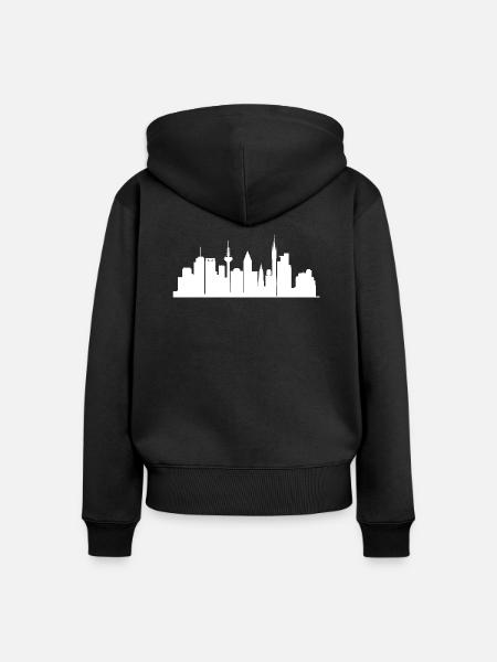 Mannheim Monnem Mannheimat - Frauen Premium Bio Zip Hoodie - Schwarz