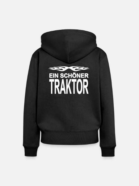 Traktor - Frauen Premium Bio Zip Hoodie - Schwarz
