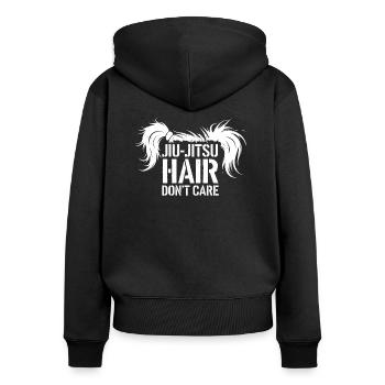 Lustiger Spruch für Jiu-Jitsu-Kämpfer - Frauen Premium Bio Zip Hoodie - Schwarz - Hinten - Julia (174cm)