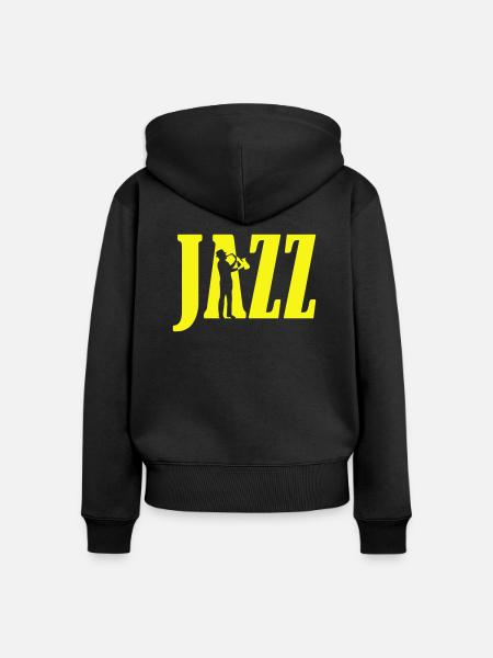 jazz_2 - Frauen Premium Bio Zip Hoodie - Schwarz