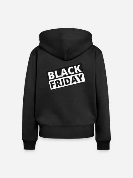 black friday - Frauen Premium Bio Zip Hoodie - Schwarz
