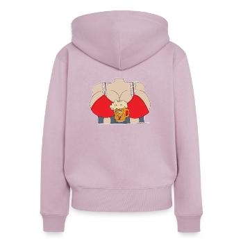 breasts - Women's Premium Organic Zip Hoodie - dusky pink - Back - Julia (174cm)