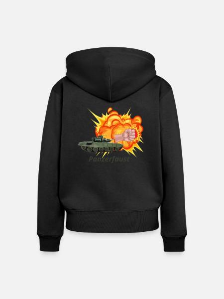 Panzerfaust - Frauen Premium Bio Zip Hoodie - Schwarz