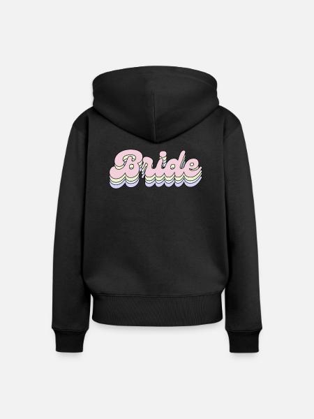 Pastellfarbenes Zaumzeug - Frauen Premium Bio Zip Hoodie - Schwarz