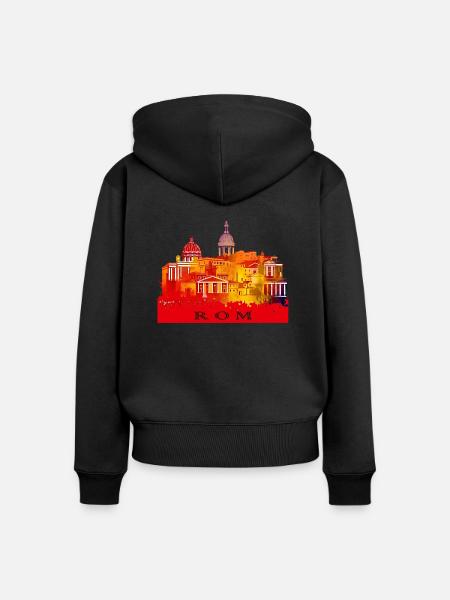 Rom, die Ewige Stadt - Frauen Premium Bio Zip Hoodie - Schwarz