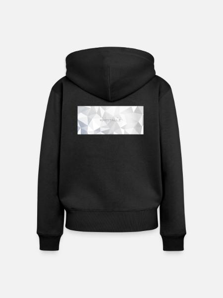 ich liebe Kristalle - Frauen Premium Bio Zip Hoodie - Schwarz