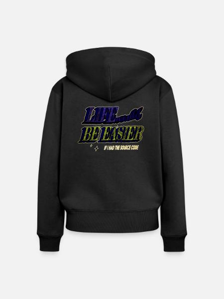 profession computer science - Frauen Premium Bio Zip Hoodie - Schwarz