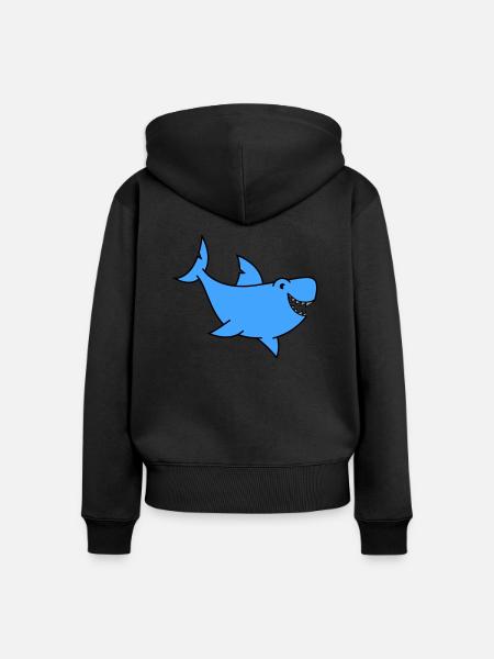 hai comic - Frauen Premium Bio Zip Hoodie - Schwarz