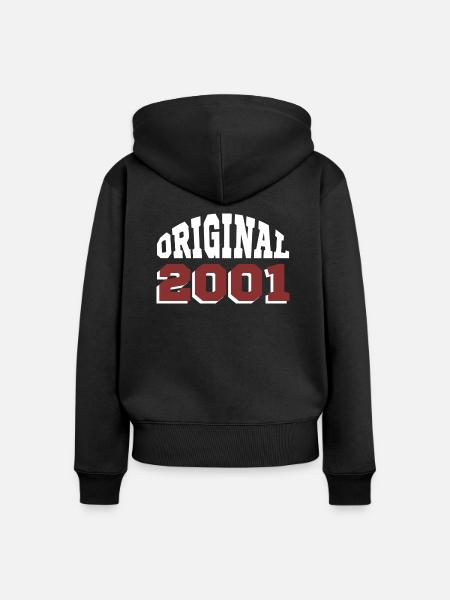 Original 2001 - Frauen Premium Bio Zip Hoodie - Schwarz
