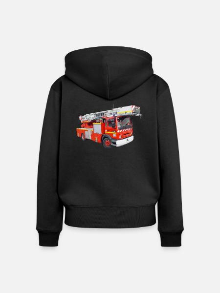 pompier EPA - Frauen Premium Bio Zip Hoodie - Schwarz
