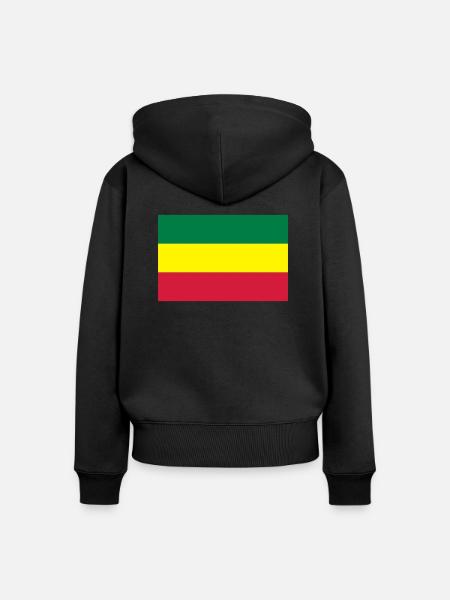 Reggae - Frauen Premium Bio Zip Hoodie - Schwarz