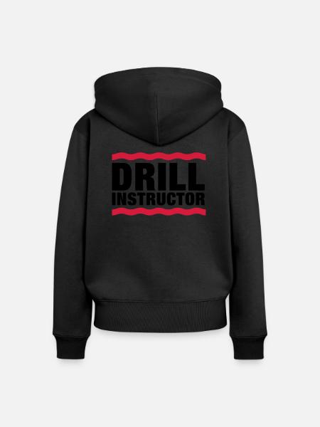 drill_instructor__f2 - Frauen Premium Bio Zip Hoodie - Schwarz
