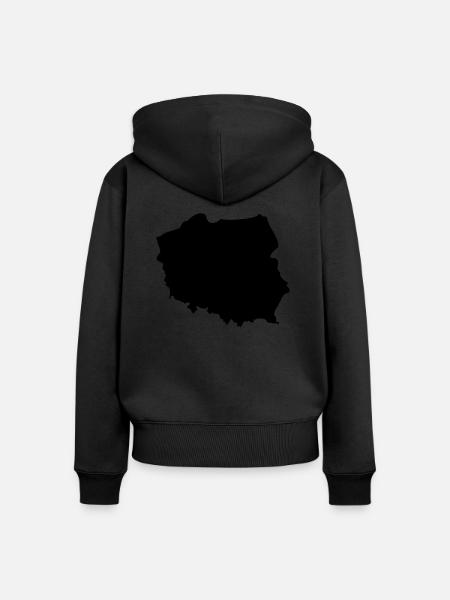 Poland - Frauen Premium Bio Zip Hoodie - Schwarz