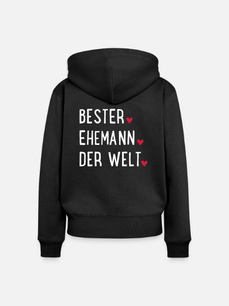 Ehemann - Frauen Premium Bio Zip Hoodie - Schwarz