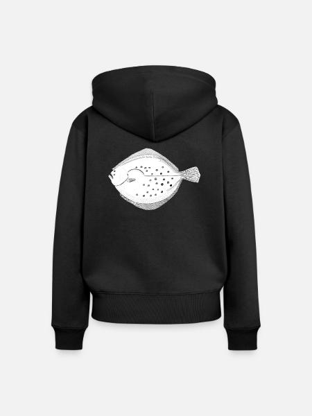 Brillanz der Plattfische - Frauen Premium Bio Zip Hoodie - Schwarz