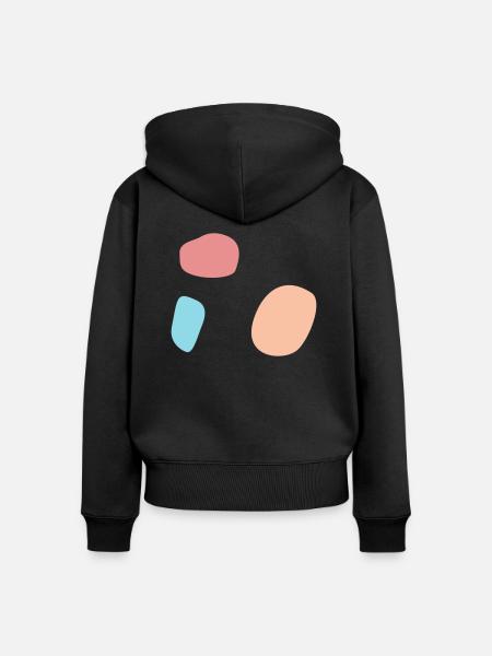 Abstraktes Design - Frauen Premium Bio Zip Hoodie - Schwarz