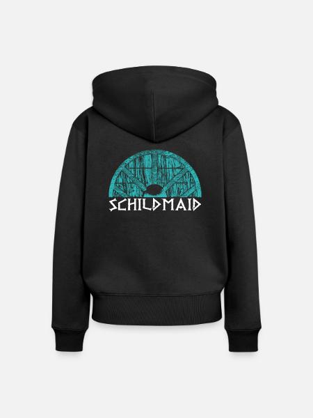 Schildmaid - Frauen Premium Bio Zip Hoodie - Schwarz