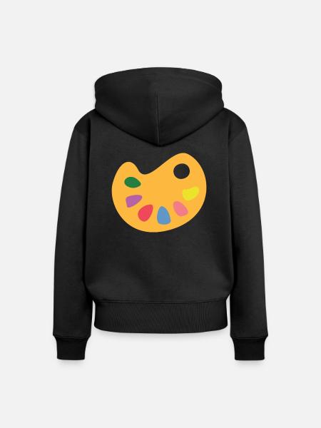 Kunstpalette - Frauen Premium Bio Zip Hoodie - Schwarz