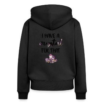 Crystals Gemstone Healing Stone Crystal Healer - Women's Premium Organic Zip Hoodie - black - Back - Julia (174cm)