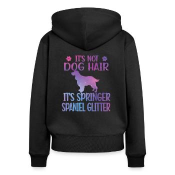 Deutsch Springer Spaniel Owner Dog Lovers - Women's Premium Organic Zip Hoodie - black - Back - Julia (174cm)