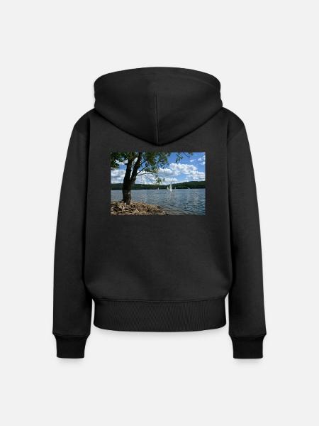 See Idylle - Frauen Premium Bio Zip Hoodie - Schwarz