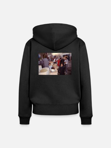 Surrounding People - Frauen Premium Bio Zip Hoodie - Schwarz