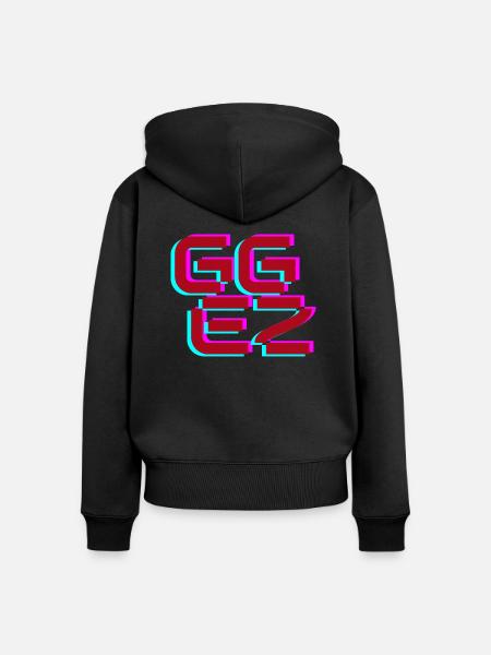 GG EZ - Frauen Premium Bio Zip Hoodie - Schwarz