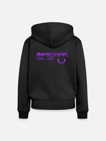 Impressive since 2005 - Frauen Premium Bio Zip Hoodie - Schwarz