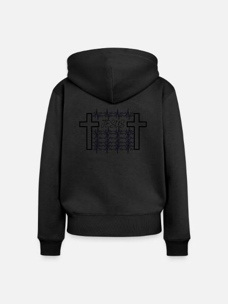 Jesus beat - Women's Premium Organic Zip Hoodie - black