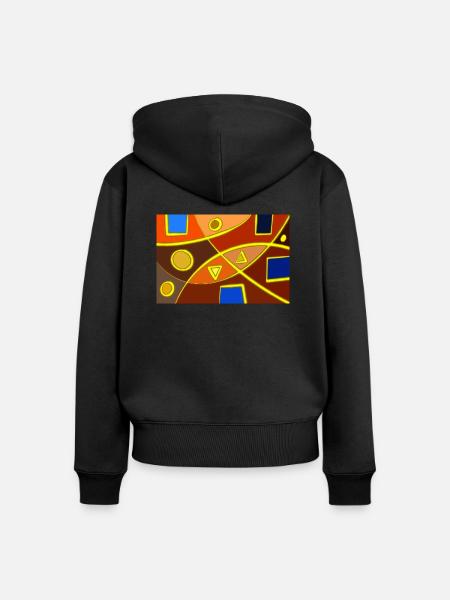 Formen Abstrakt - Frauen Premium Bio Zip Hoodie - Schwarz
