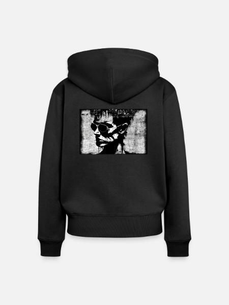 Der Rebell #3 - Frauen Premium Bio Zip Hoodie - Schwarz