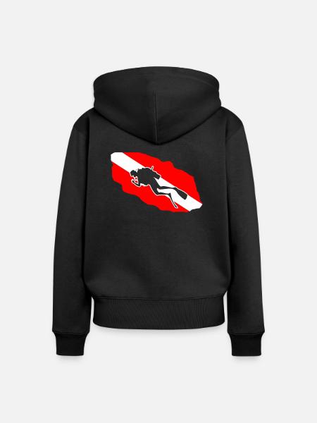 Tauchpavillon - Frauen Premium Bio Zip Hoodie - Schwarz
