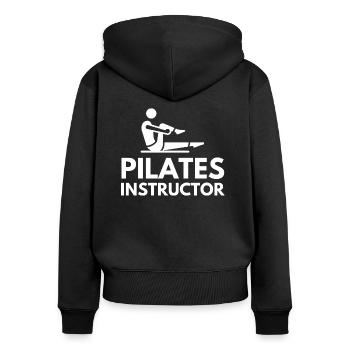 Pilates instructor - Women's Premium Organic Zip Hoodie - black - Back - Julia (174cm)