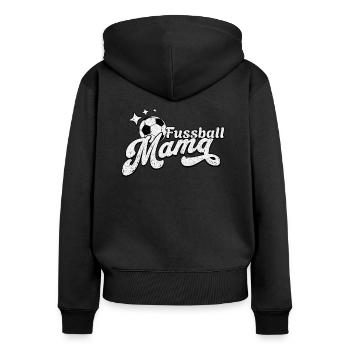 Soccer mom pour les mamans sur le terrain de soccer - Sweat à capuche zippé Premium bio Femme - noir - Dos - Julia (174cm)