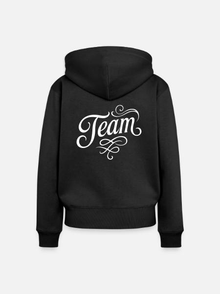 Team Elegant - Frauen Premium Bio Zip Hoodie - Schwarz