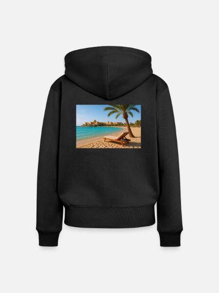 Soma Bay - Frauen Premium Bio Zip Hoodie - Schwarz