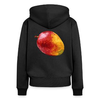 Mangue - Sweat à capuche zippé Premium bio Femme - noir - Dos - Julia (174cm)