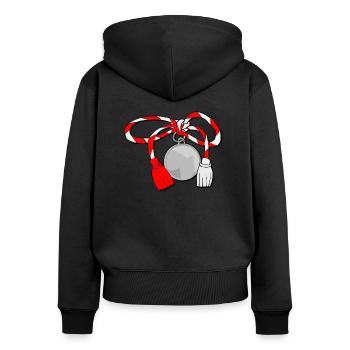 Marchchen - Mărţişor - Marteniza - Women's Premium Organic Zip Hoodie - black - Back - Julia (174cm)