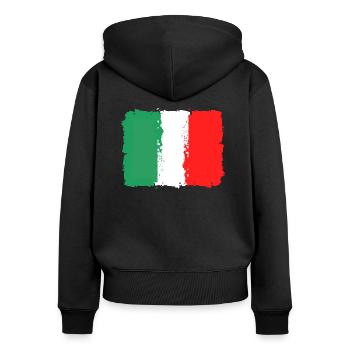 Italy national flag - Women's Premium Organic Zip Hoodie - black - Back - Julia (174cm)