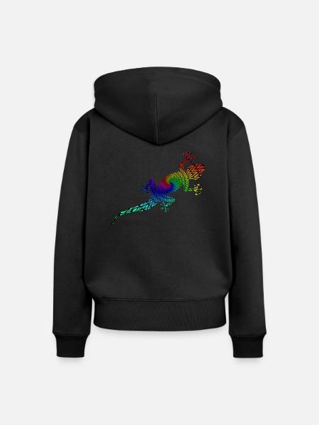 Gecko - Frauen Premium Bio Zip Hoodie - Schwarz