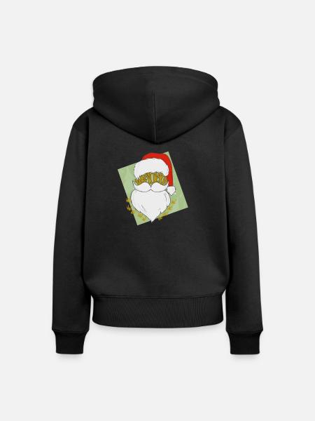 Nicholas HohoHO! - Frauen Premium Bio Zip Hoodie - Schwarz