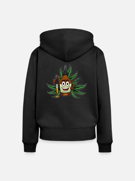 Plantesta Logo und Maskottchen - Frauen Premium Bio Zip Hoodie - Schwarz