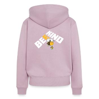 Sei nett niedlich Honig Freundlichkeit Biene Liebe inspirierend - Frauen Premium Bio Zip Hoodie - Altrosa - Hinten - Julia (174cm)
