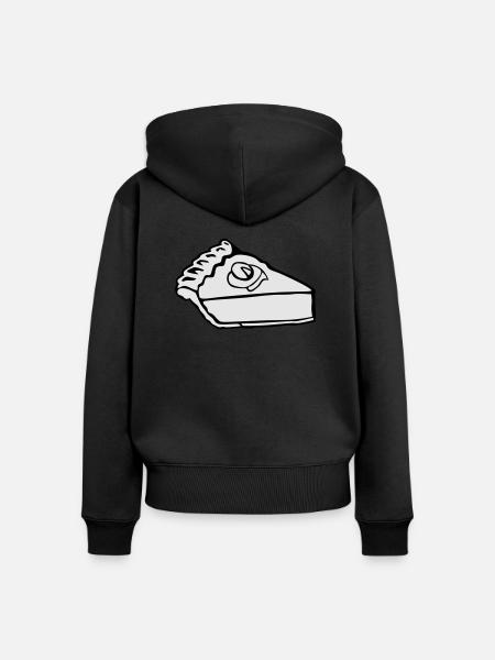 Slice der Kürbis-Kuchen - Frauen Premium Bio Zip Hoodie - Schwarz